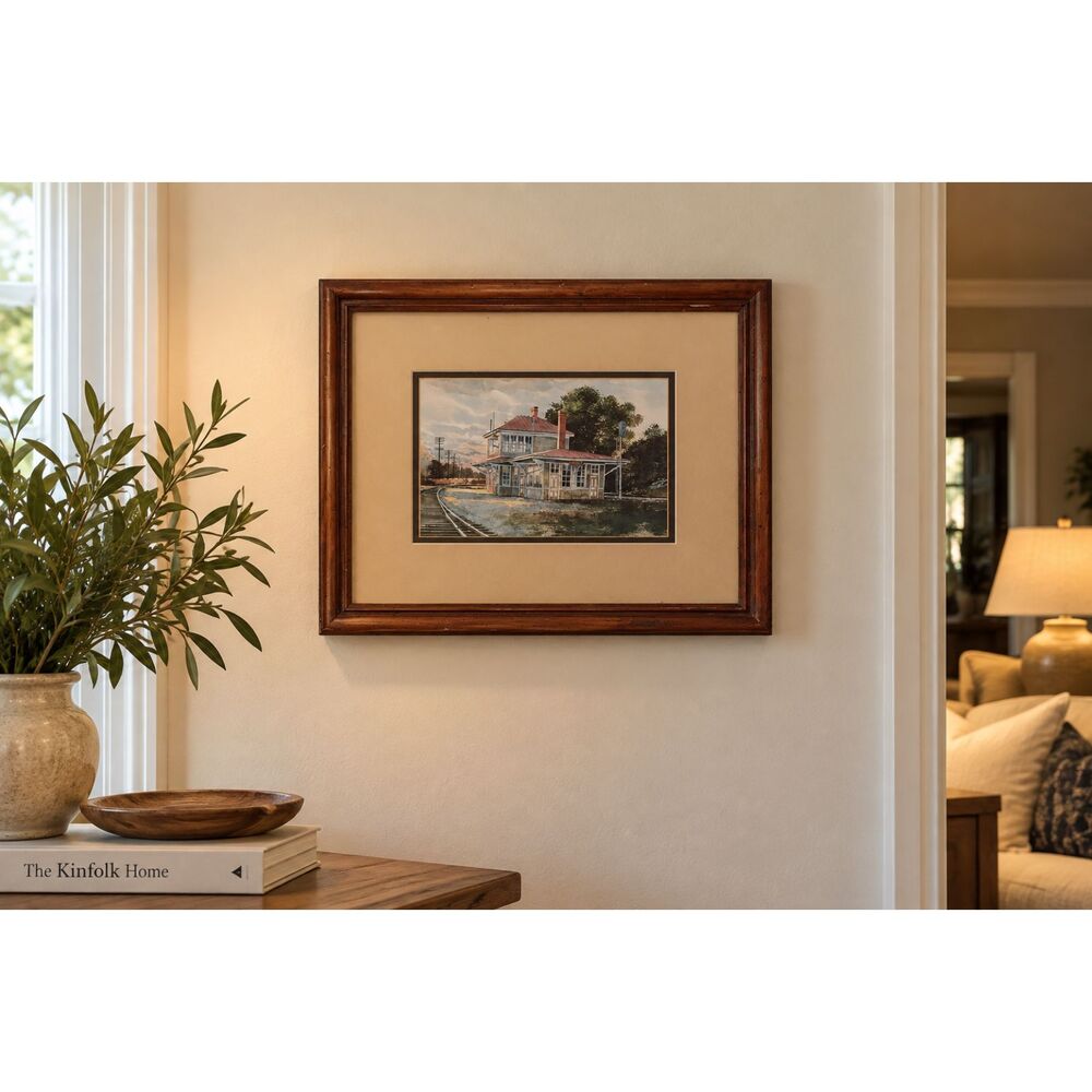 Framed Railroad Station Print
